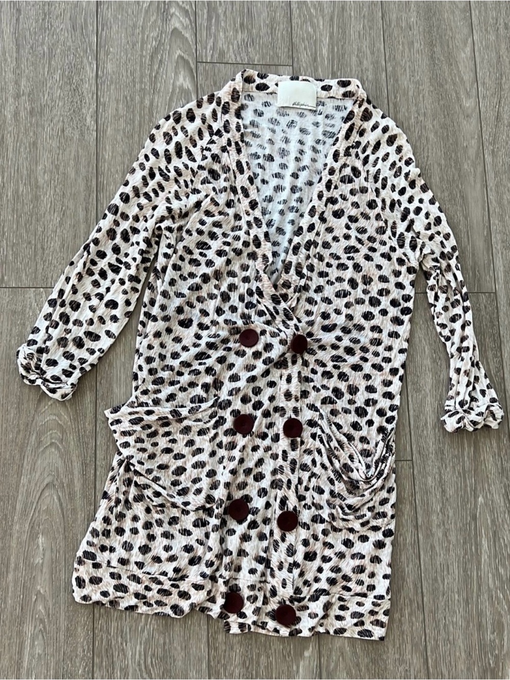 3.1 Phillip Lim Leopard long cardigan, size 4